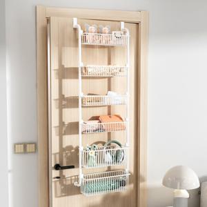 다용도 6단 문걸이 선반 수납 정리 선반 보관함