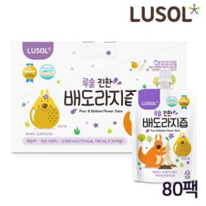 루솔 진한 배도라지즙 선물박스 80포 선물박스 (1박스 20포 x 4개)