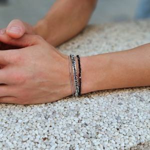 써지컬 팔찌 / 레이어드 남자 뱅글 커플 여자 매듭 체인 남성 여성 데일리 팔찌