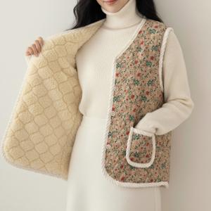 누빔 꽃무늬 김장조끼 빅사이즈 촌캉스 할머니조끼 1+1 이벤트
