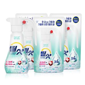 유한양행 틸샷 초고농축 세탁세제 용기500ml X  1개 +리필 500ml X 3개