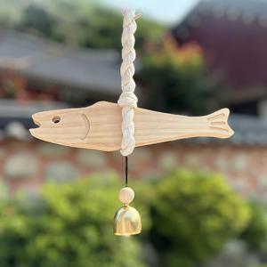 액막이 명태 도어벨 우드 집들이 개업 선물 현관문 종 문종 풍경 고리자석 증정