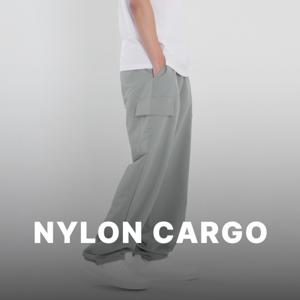 네오플레인 1+1 남자 나일론 카고 트레이닝 팬츠 커플 우븐 바스락 경량 바지