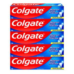 콜게이트 캐비티프로텍션 불소치약 레귤러 250g x 5개 고불소 잇몸 시린이 충치 colgate 입냄새 그레이트