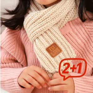 (2+1) 슬기로운 목도리 생활 아동 유아 큐티 니트 목도리 성인도 착용가능 3개 패밀리룩을 완성해보세요~