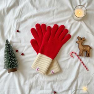 다니샵 파스텔 핑거홀 겨울장갑 스마트폰 터치 방한 니트 여성 털장갑 글로브 8color