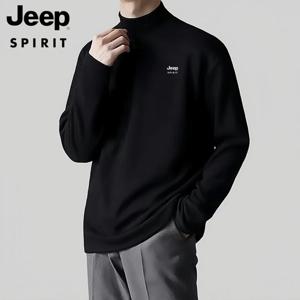 1+1 지프 JEEP SPIRIT 남성 폴라폴리스 폴라폴리스 기모 이너 반폴라 솔리드 긴팔 티셔츠