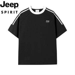 1+1 지프 JEEP SPIRIT 아메리칸 빈티지 숄더 반팔 티셔츠 심플 톱 JP375874