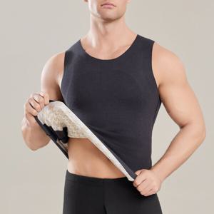 2+2 3중 보온 조끼 남성용 겨울 발열 내복 플리스