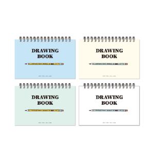 4000 드로잉북 55매 칼라랜덤(260X189mm) 크로키 디자인북 최신제조 당일배송