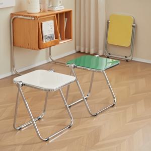 (해외) 파스텔 접이식 미니 테이블 접이식 의자 사이드 테이블 협탁