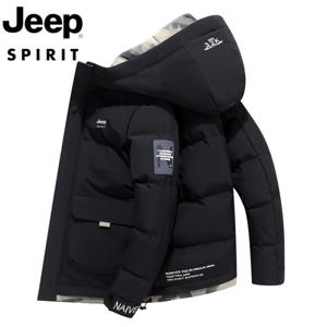 지프 JEEP SPIRIT  겨울 신상 남성 패딩 숏 기장 도톰 패딩 아우터 후드 패딩