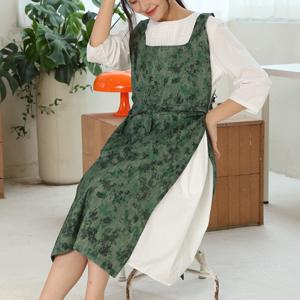 아노스 원피스 린넨 앞치마 롱 카페 예쁜 바리스타 어린이집 에이프런 마가렛 버터 이지오 앞치마 제작전문