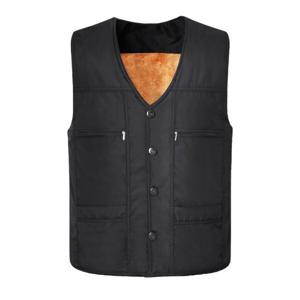 남성 데일리 심플 방한 융털 기모 패딩 조끼 방풍 보온 수납 좋은 융기모 포켓 V넥 조끼 (2장이상추가할인)