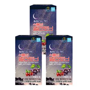 식물성멜라토닌 3개월 30정x3박스 미국산 멜라토닌 2mg 함유 힐링건강랜드 특별 할인 중