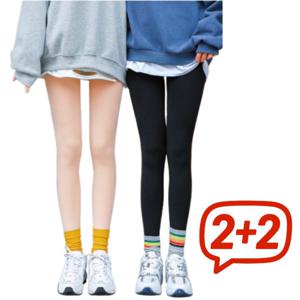 (2+2)슬기로운 기모 레깅스 생활 유발 무발 겨울 간절기 피치 기모 레깅스 따뜻함+스타일+기모+유발+무발