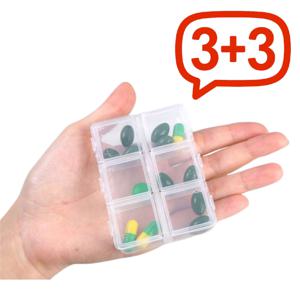 3+3 슬기로운 케이스 생활 6구 휴대용 약통 보관함 건강한 루틴 생활의 시작 숫자+점자 표기까지