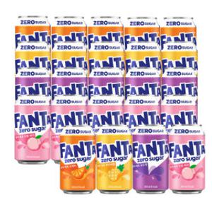 환타 제로 오렌지+파인+포도+피치 350ml 4종 6입 (총 24캔)