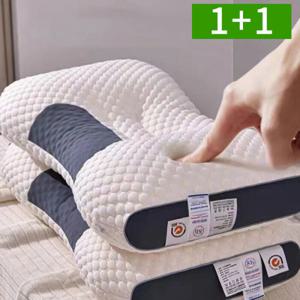 1+1 메모리폼 경추베개 48x74cm 성인용 향균 사계절 거북목 일자목 목디스크 베게