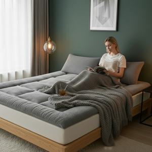 양털 침대 패드 부드러운 양털 토퍼 차량용 방한 매트(모조리박)