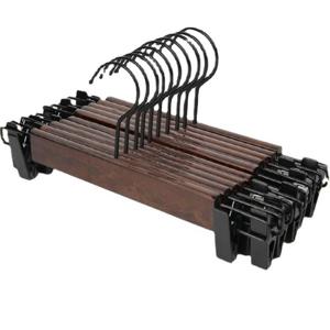 다크우드바지걸이 10개 정장 청바지걸이