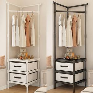 2단 옷걸이행거 스탠드 코너행거 스틸 틈새 수납 선반행거 ODM-HANGER1