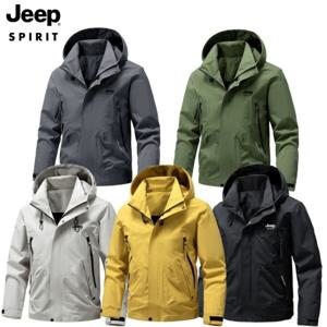 JEEP 지프 봄 여름 스판 자켓 등산패션 윈드브레이커 바람막이 캠핑 집업 후드 점퍼