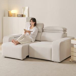 제로라인 이지클린 코모도 패브릭 3인 소파 일체형 모션 슬라이딩 리클라이너 3인용 쇼파 베드