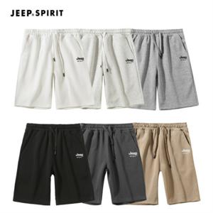 지프 JEEP SPIRIT 남녀공용 면 5부 반바지 코튼쇼츠 특가 캐주얼반바지 빅사이즈