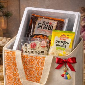 참닭 춘천닭갈비700g4팩+우동사리200g+모짜렐라치즈27g선물세트