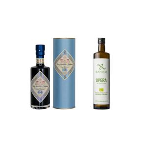 레오나르디 모데나 발사믹 식초 비니거 2메달(블루) 250ml + 냉압착 유기농 엑스트라버진 올리브오일 500ml