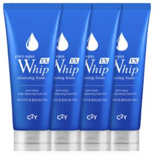 (행사초특가)아쿠아 휩 폼클렌징 225ml 4개 클렌징폼 대용량 세안제 휩폼