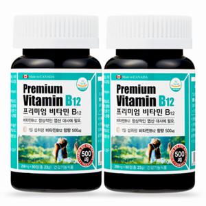 프리미엄 비타민B12 영양제 90정 2병 6개월분