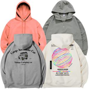 신상 입고 남녀공용 후드티 집업 무지 남성 여성 오버핏 후디 티셔츠 단체티 운동복 바람막이 후드집업