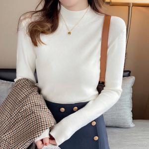 반목폴라 터틀넥니트 긴팔 무지 여성 가을 겨울 반폴라 목폴라 니트티 반목티