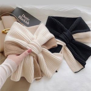 남녀공용 심플 보온 투톤 니트 머플러 방한 방풍 트렌드 넥워머 따뜻한 커플 목도리 (2개이상추가할인)