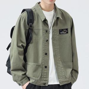 빅사이즈 남성 봄가을 데님 자켓 코트 루즈핏 청자켓 데일리 카라넥 남성의류