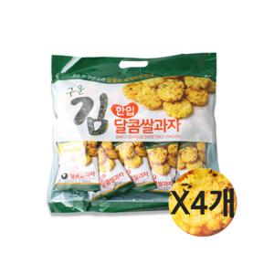 구운김 한입 달콤 쌀과자 250g (25g 10입) x4개 / 쌀과자 대용량