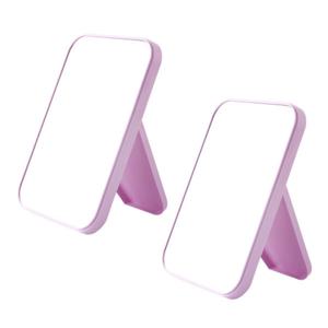 1+1 접이식 탁상거울 사각 스탠드형 화장대 책상 거울 대형 20cm