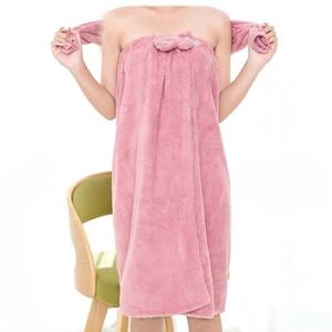 J2K 샤워가운 원피스 치마 수건 겸용 흡수력 극세사 타월