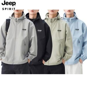 Jeep spirit 남성 루즈핏 자켓 폴리에스터 소재 캐주얼 아웃도어 봄 가을