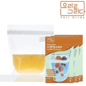 육수소분 다회용 이중지퍼 스탠딩지퍼백 요리를그리다 10매x3개