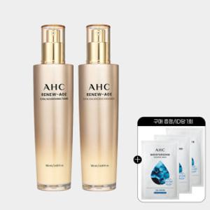 (30%쿠폰+10%결제할인) AHC 리뉴에이지 기초 2종세트 (교차선택 가능) +(증정)에센셜 마스크팩 25g 3매