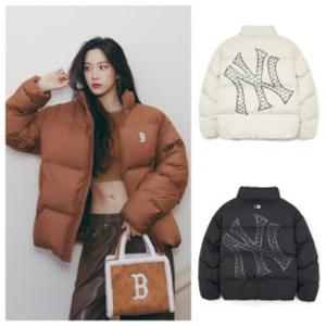 엠엘비남녀공용 클래식 베이직 메가로고 숏패딩 다운 패딩 점퍼 3ADJM0636