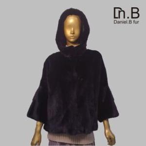 하프클럽/디앤비퍼 모피밍크휘메일후드블루종자켓(DF1432JKBKFR)