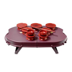 명절 성묘용 원목 휴대용 제기 12p 돗자리포함 13p