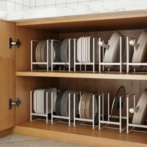 사각 주방선반 길이조절 양념통 그릇 접시 정리대 싱크대 상부장 하부장 정리 수납 양념통