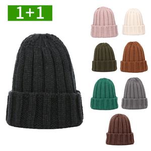 1+1 비니 겨울모자 니트 남자 여성 방한모자