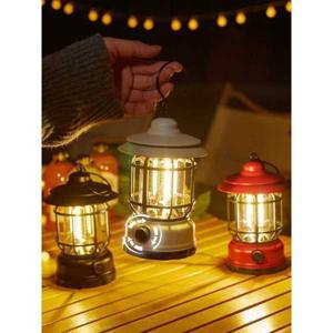 야외 빈티지 캠핑 방수 휴대용 램프 랜턴 배터리용 충전형