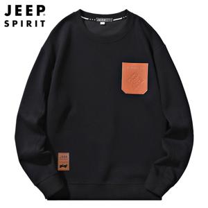 JEEP SPIRIT 남성 긴팔 맨투맨 루즈핏 봄 가을 긴팔티 캐주얼 티셔츠